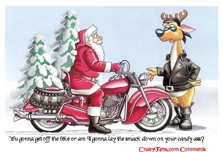 Get off my bike Santa