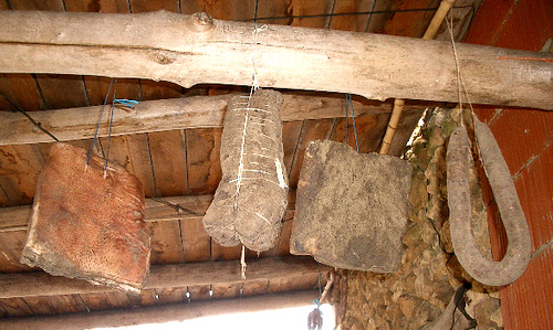 Hanging bacon