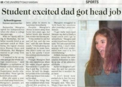 Student excited dad got head job