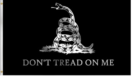 Black Don't Tread On Me Flag