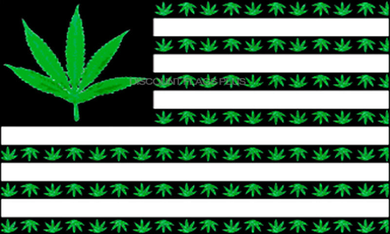 3'X5' Marijuana USA Polyester Flag Green Weed Pot Leaf