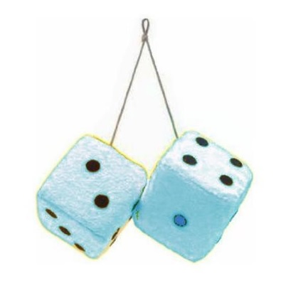 Blue Fuzzy Dice